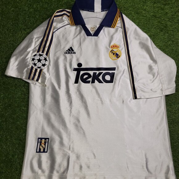 Raul Real Madrid 1999 2000 UEFA Soccer Jersey L - Picture 2 of 7
